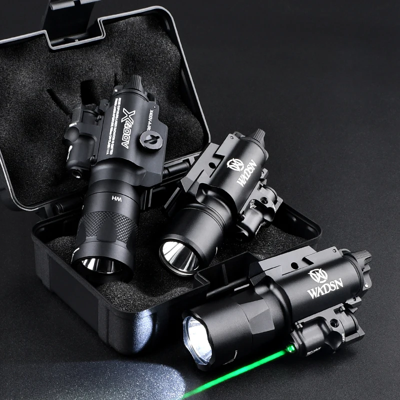 

Tactical Wadsn X400 X400U Ultra Red Green Scout Laser LED Flashlight Rifle Laser Light for Picatinny Weaver Rails Mount Handgu