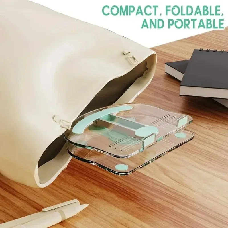 Acrylic Transparent Tablet Stand | 360° Rotating & Foldable Design