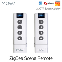 MOES ZigBee smart house Wireless Scene Switch 4 Gang Remote Portable Tuya Zigbee Hub Required No limit to Control Devices