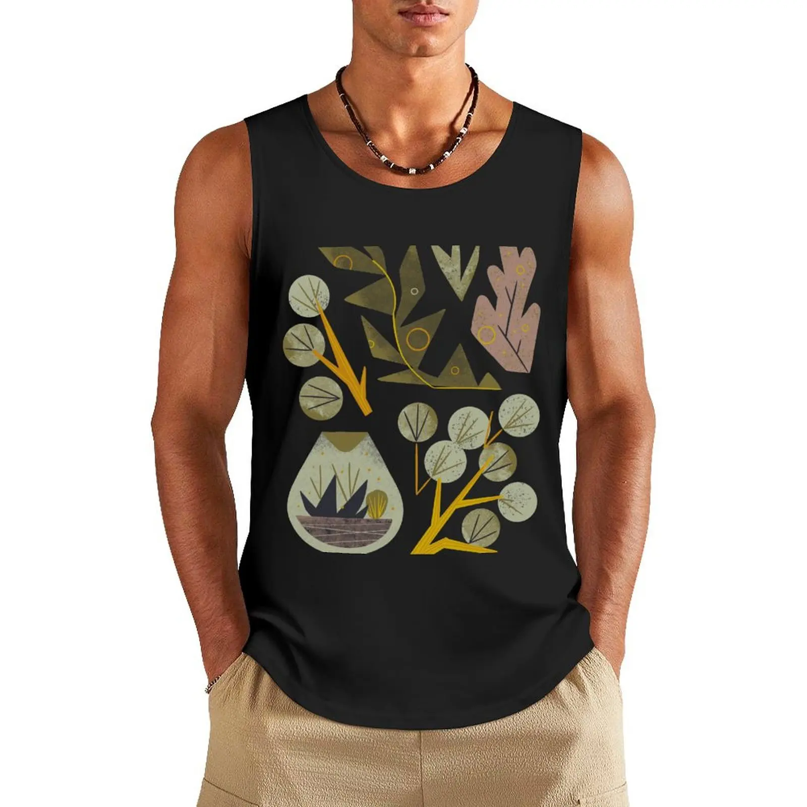 

Collected Plants Tank Top gym men cotton t-shirts man