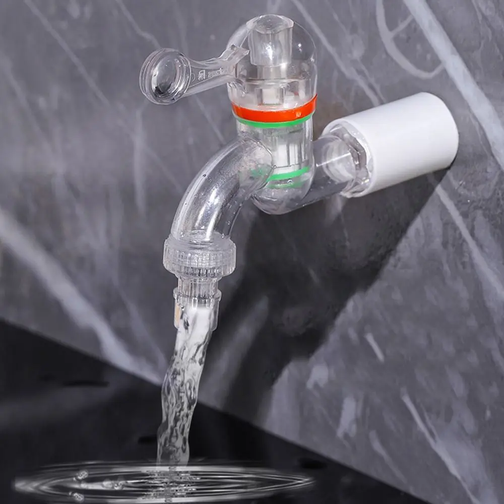 20/25mm Washing Machine Faucet Clear Plastic Water Tap Valve Garden Irrigation Connector Water Pipe Switch Furniture Hardware