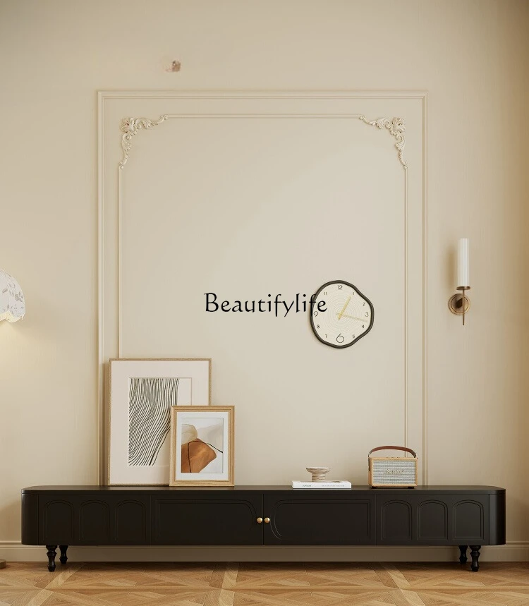 

*Французский ретро-телевизор для гостиной, бытовой, маленькой квартиры, черный простой шкаф для телевизора