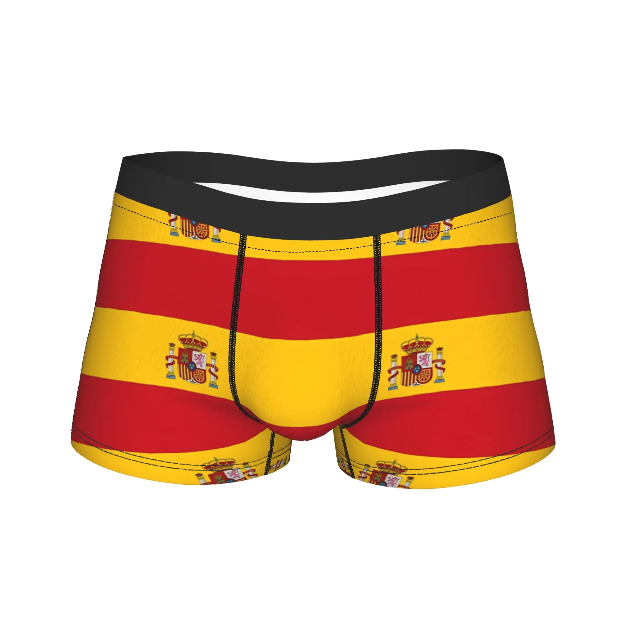 

Spain Spanish Flag Underwear Custom Boxer Shorts High Quality Males Underpants Breathable Boxer Brief Gift Idea