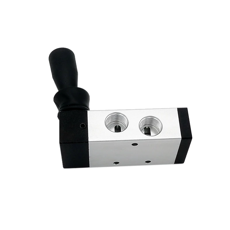 4H210-08 4H310-10 4H410-15 2 Position 5 Port 5/2 Way Air Manual Valve Pneumatic Control Valve Hand Lever Operated Control Valve