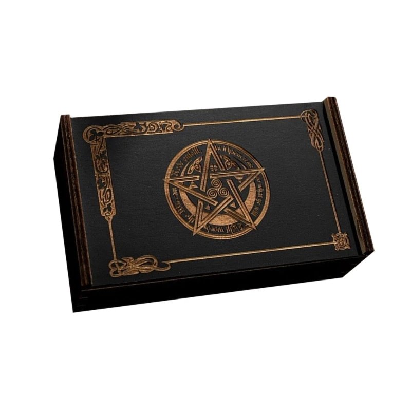 Tarot Card Storage Case Portable Tarot Cards Box Astrologys Divination Storage Case Push Pull Card Container