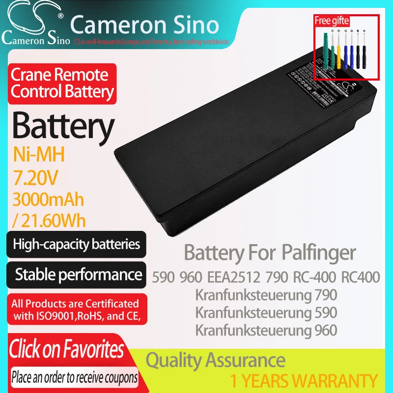 

CameronSino для Palfinger 590 960 EEA2512 790 RC-400 RC400 kranfunksююс' 790 590 960 Аккумулятор для пульта дистанционного управления краном