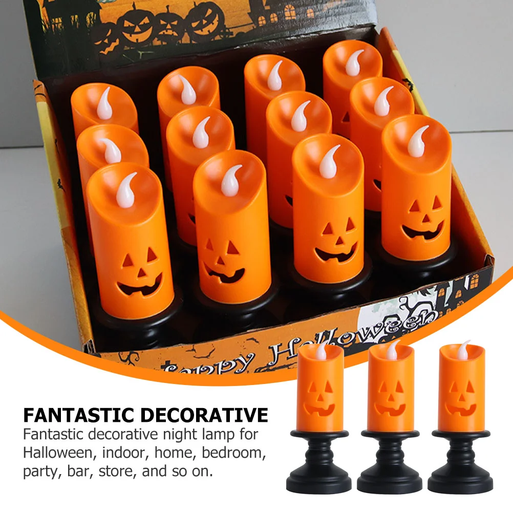 3 Pcs Light Festival Lamp Halloween Night Lamps Lanterns Decor Party Props Supplies Flashing Shaped LED