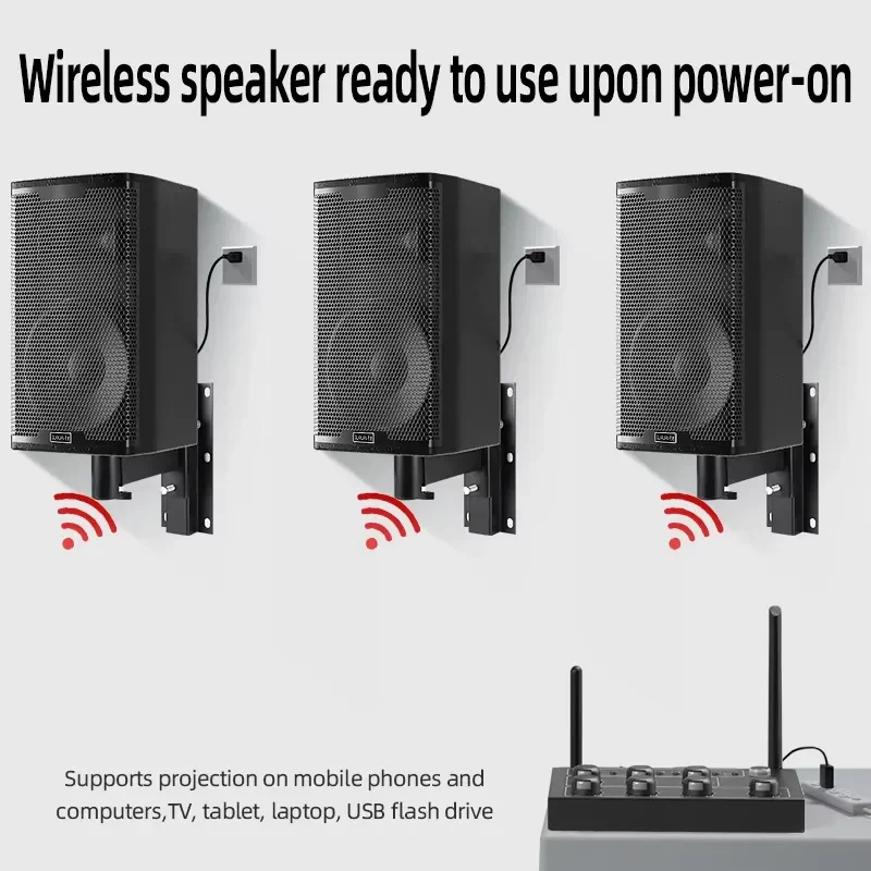 Professional Wall Mounted Bluetooth Speaker 8 Inch Wooden Box for Dance Studio Home Audio System High Quality Sound 10 Inch