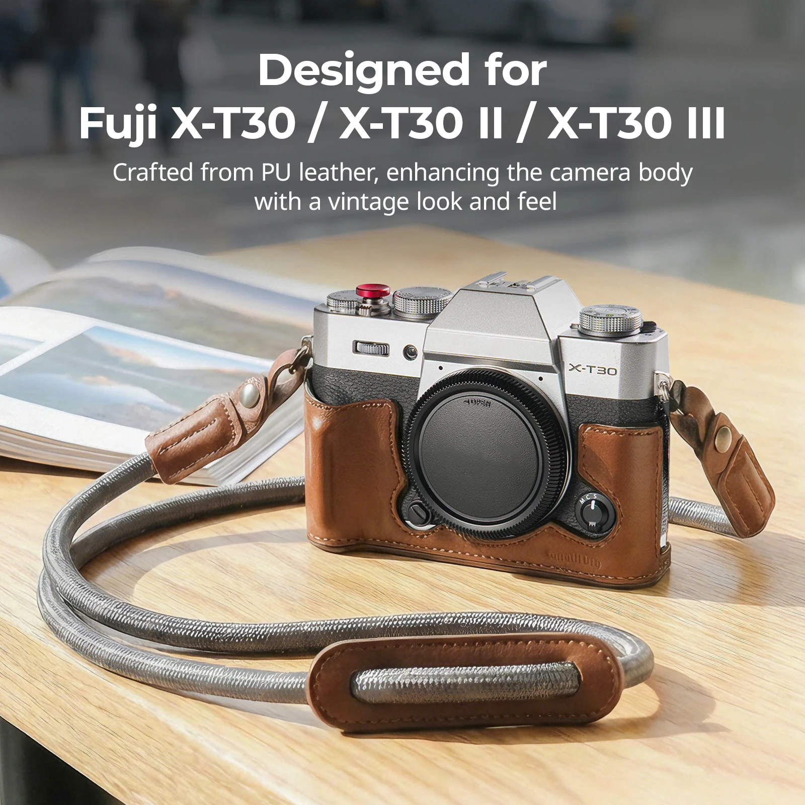 SmallRig X-T30 / X-T30 II / X-T30 III Skórzane Etui Półtorebka z Paskiem na Ramię do FUJIFILM X-T30 / X-T30 II / X-T30 III 5670 — zdjęcie produktu 2
