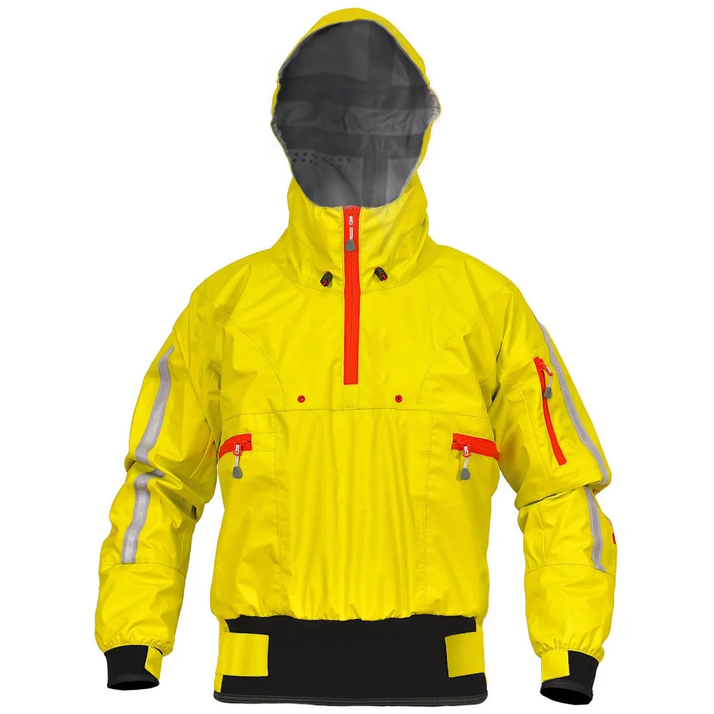 3-Layer Waterproof Material for Men, Latex Cuffs and Neckline Drytop Jackets, Outdoor Kayaking Padding Surfing, T22