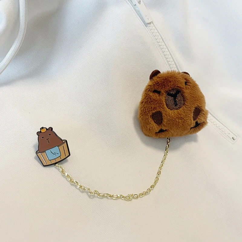 Cute Cartoon Plush Fat Cat Corsage Animal Badge Personalized Brooch Clothing Backpack Pin Decoration