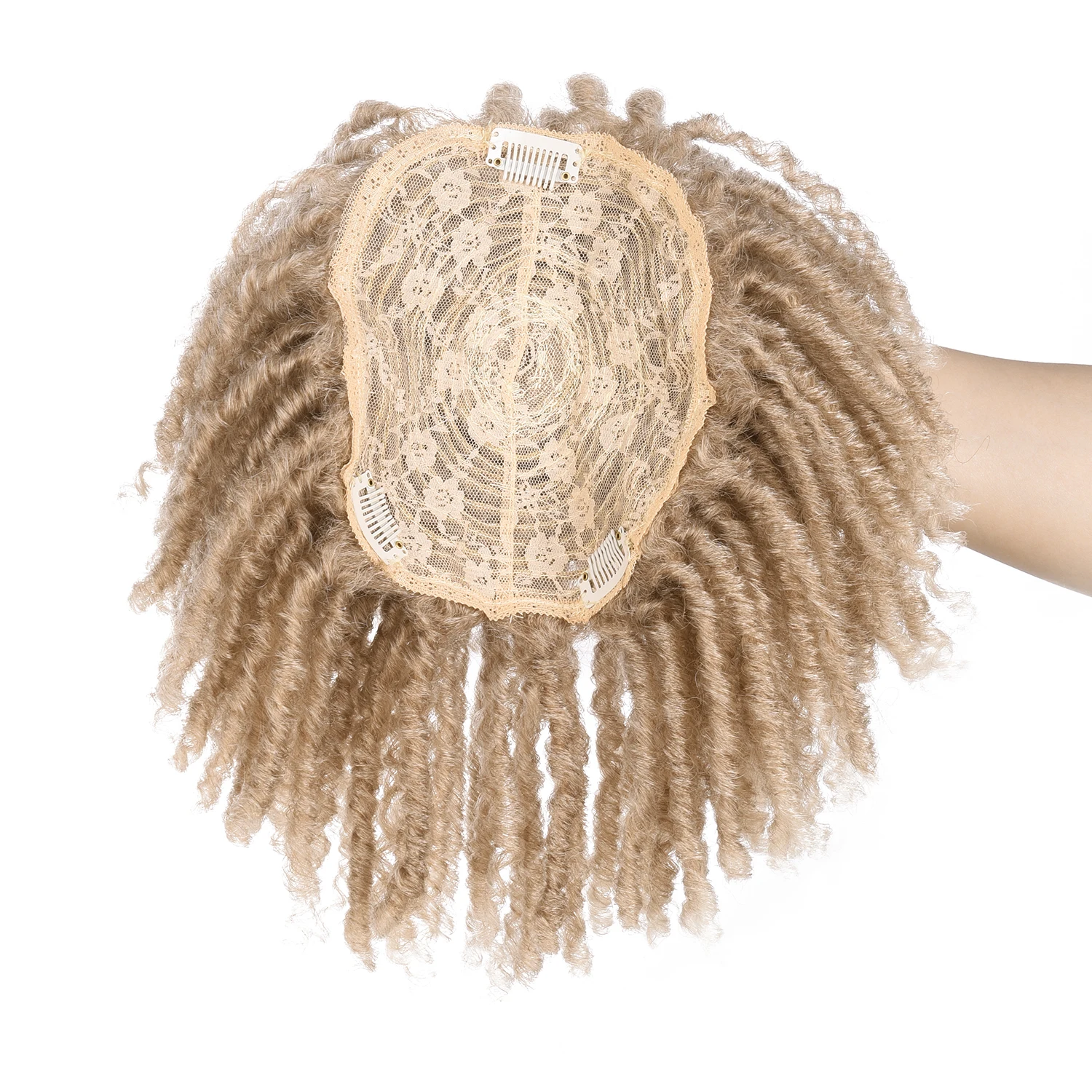 DinDong Synthetische Verschluss Topper Pferdeschwanz Clip In Haar Extensions Pony Schwanz Als Blonde Furcht Loks Perücke Clips Haar Günstige – Detail 13