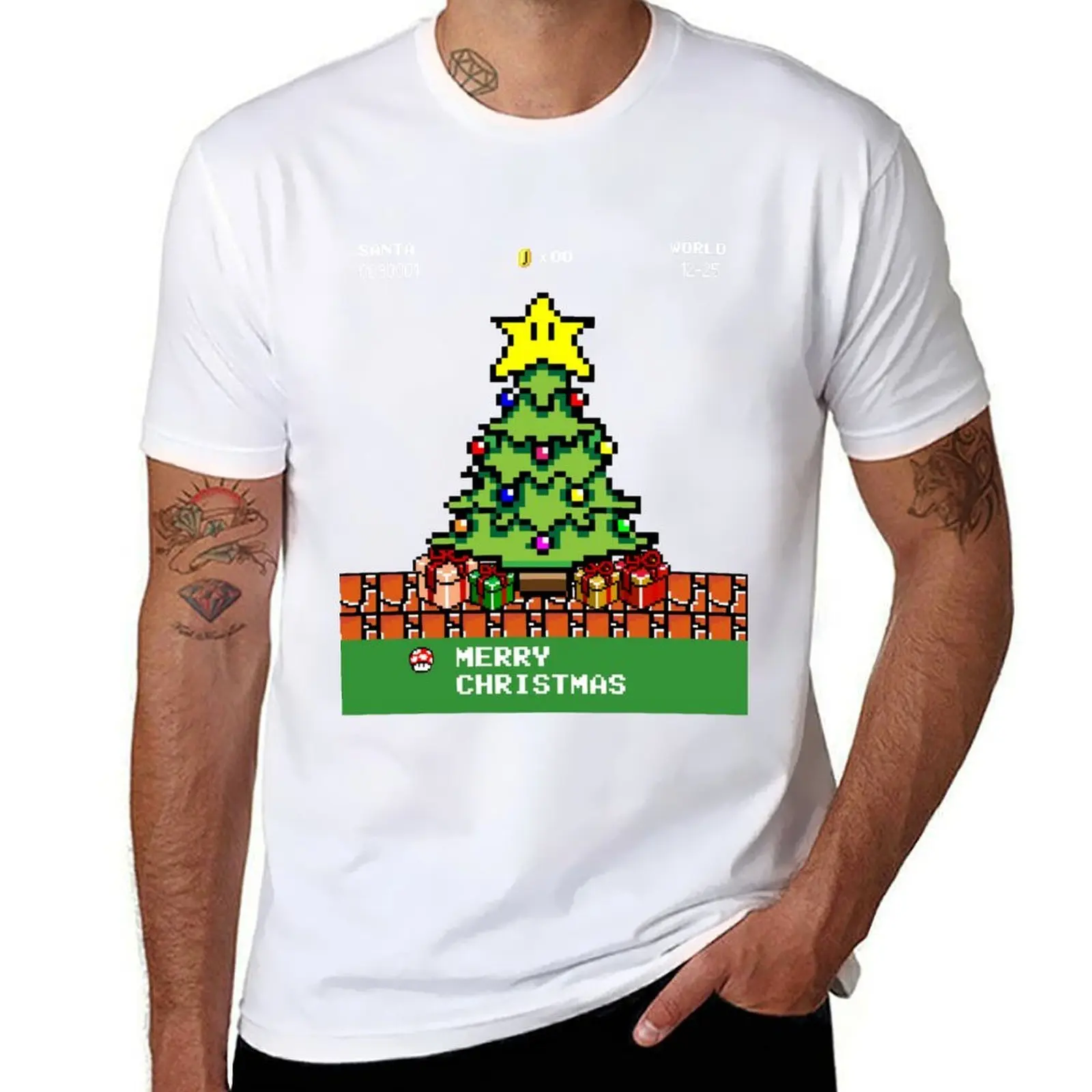 

Gaming Game Gambler Merry Christmas Pixel Gift T-Shirt t shirt personalised t shirt custom print T-Shirt