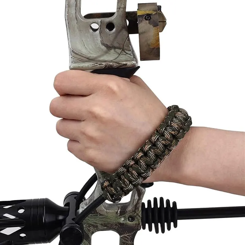 Adjustable Archery Bow Wrist Sling Braided Hunting Wrist Strap for Compound Bow Target Shooting Accessory