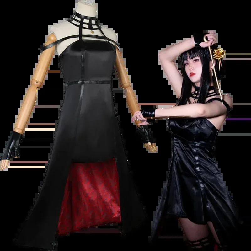 

Yor forger cosplay set elastic headband thigh socks wig earrings for women high quality Comic Con costume accessory