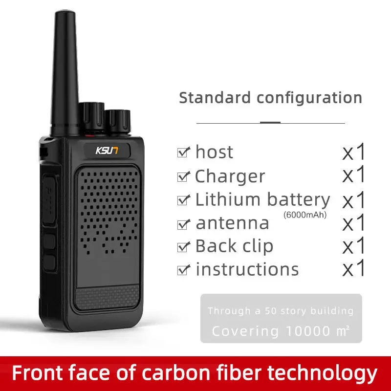 KSUN X26 Woki Toki هيكل من سبائك الألومنيوم مقاوم للسقوط VOX 400-470 ميجا هرتز 5 كجم 8 كجم راديو جهاز الاتصال المشي للدليل السياحي #6