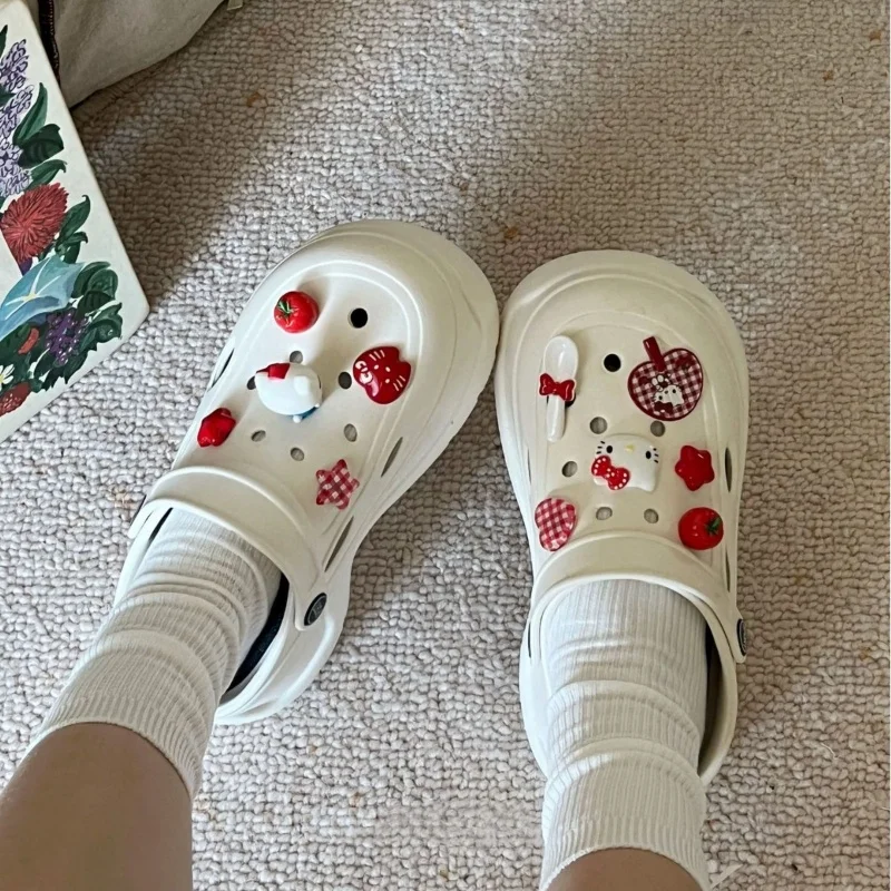 11PCS Sanrio Hello Kitty Cute Cartoon Shoe Buckle Perfect Accessory for Women and Girls, Ideal Xmas Gift Set