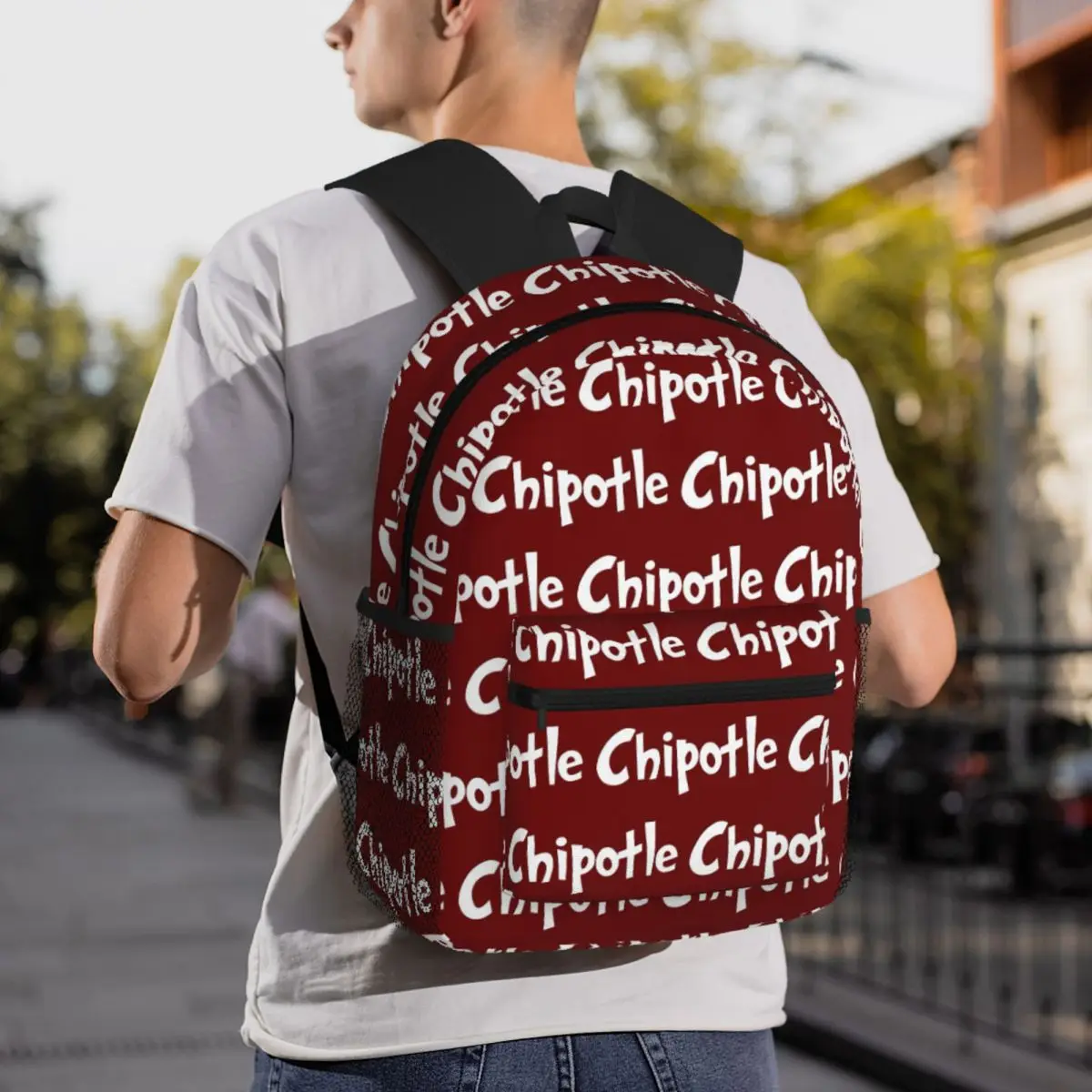 

Funny Chipotle Mexican Grill 12 Backpack Daypack Large Capacity Boys Girls BookBag School Bag Shoulder Bags for Men Women