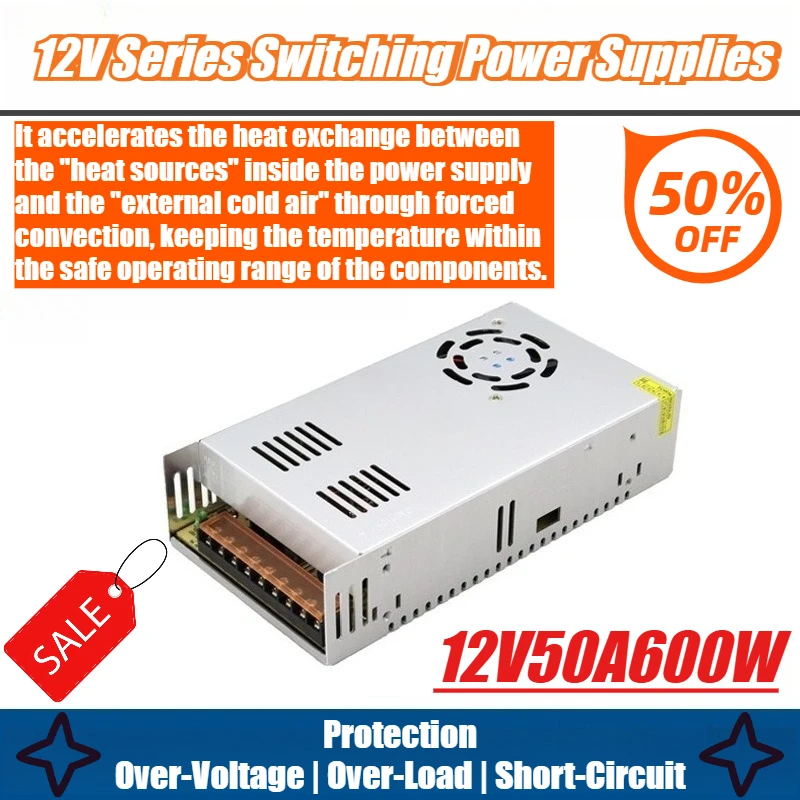 

110V/220V To 12V 50A 600W DC LED Switching Power Supply,Lighting Transformers