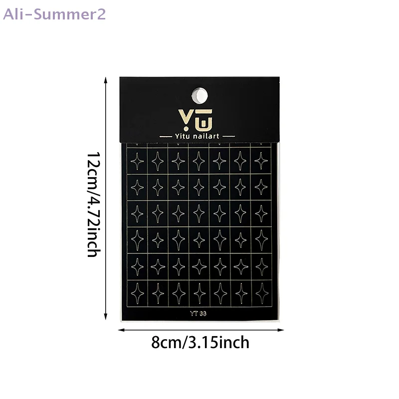 Pochoir aérographe pour ongles, motif cœur, nœud, étoiles, modèles d'autocollants creux pour pointes de manucure française, conception d'ongles