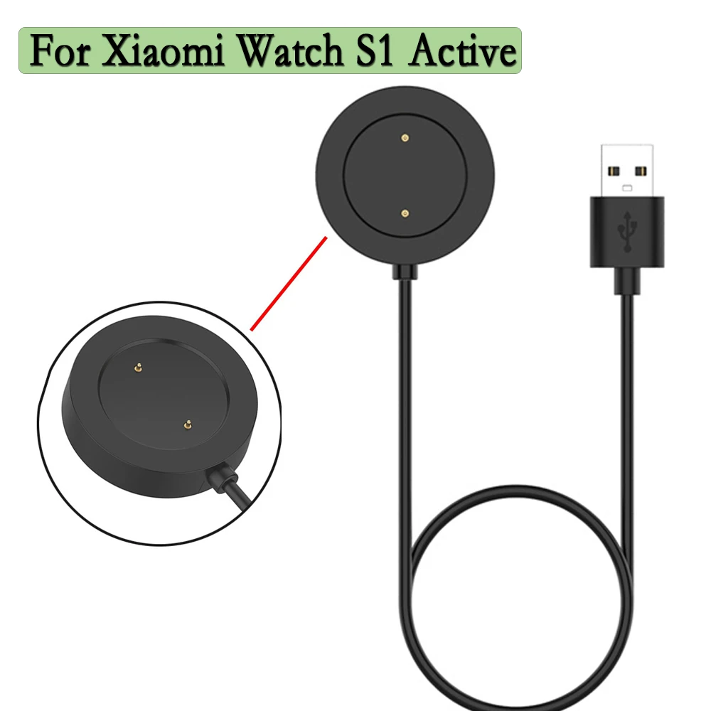 Cargador para Xiaomi Watch S1 Active 100cm Cable cargador USB inalámbrico Smartwatch carga base de carga para Xiaomi Watch S1 Active