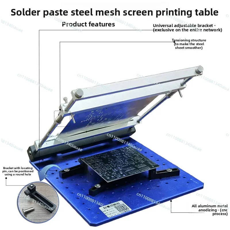 SMT Manual Solder Paste Printing Table PCB Steel Mesh Screen Printing Stencil view 4