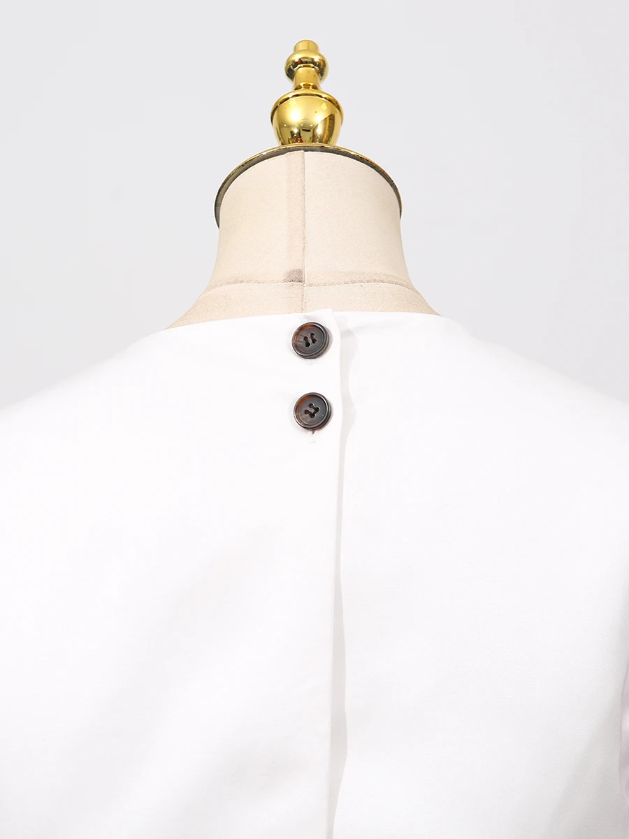 VGH 아메리칸 캐주얼 투피스 세트 여성용 O넥 반팔 탑 하이웨이스트 와이드 레그 팬츠 스윗 프린트 슈트 여성 패션