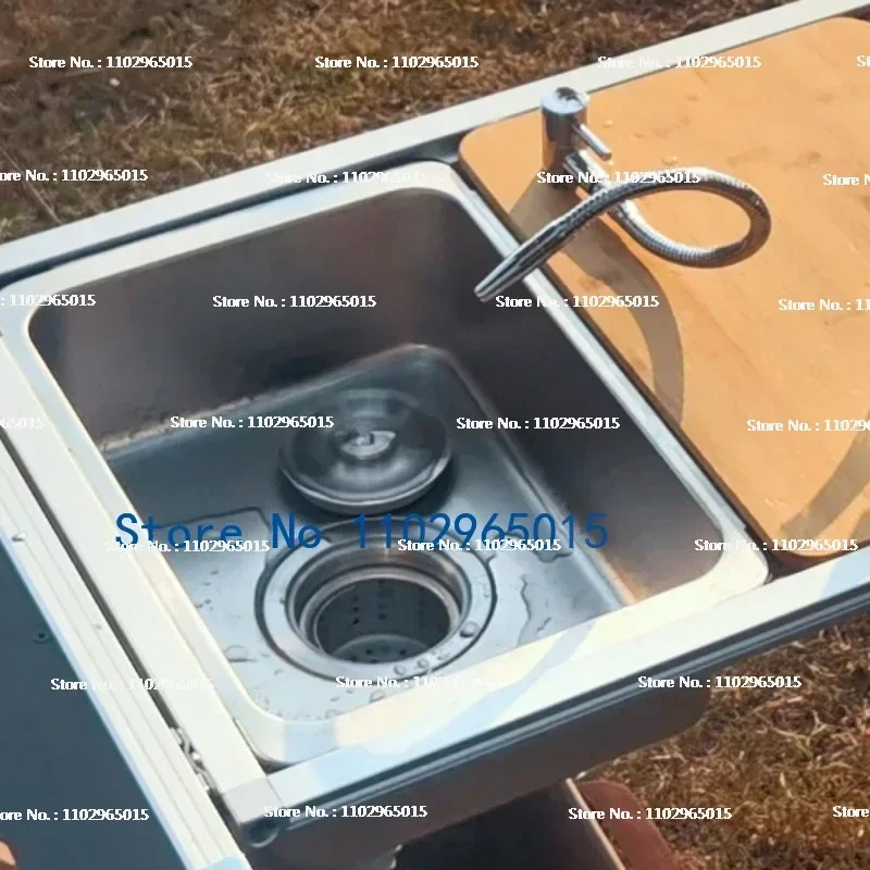 Outdoor IGT Camping Table Kitchen Zebra One Unit Sink Module Combination of Faucet Washing Basin Pool Snow Peak