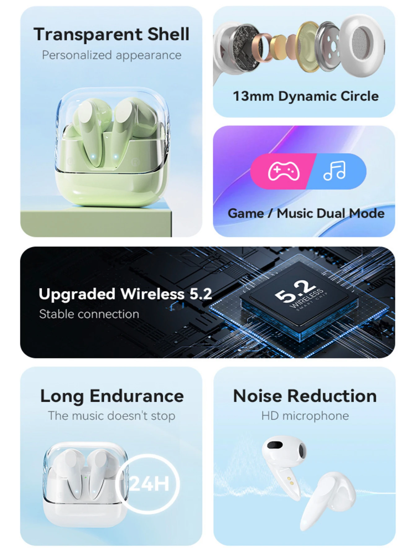 سماعات بلوتوث G60 Space capsule، تتميز بجودة صوت عالية وكمون منخفض، وسماعات بلوتوث لاسلكية