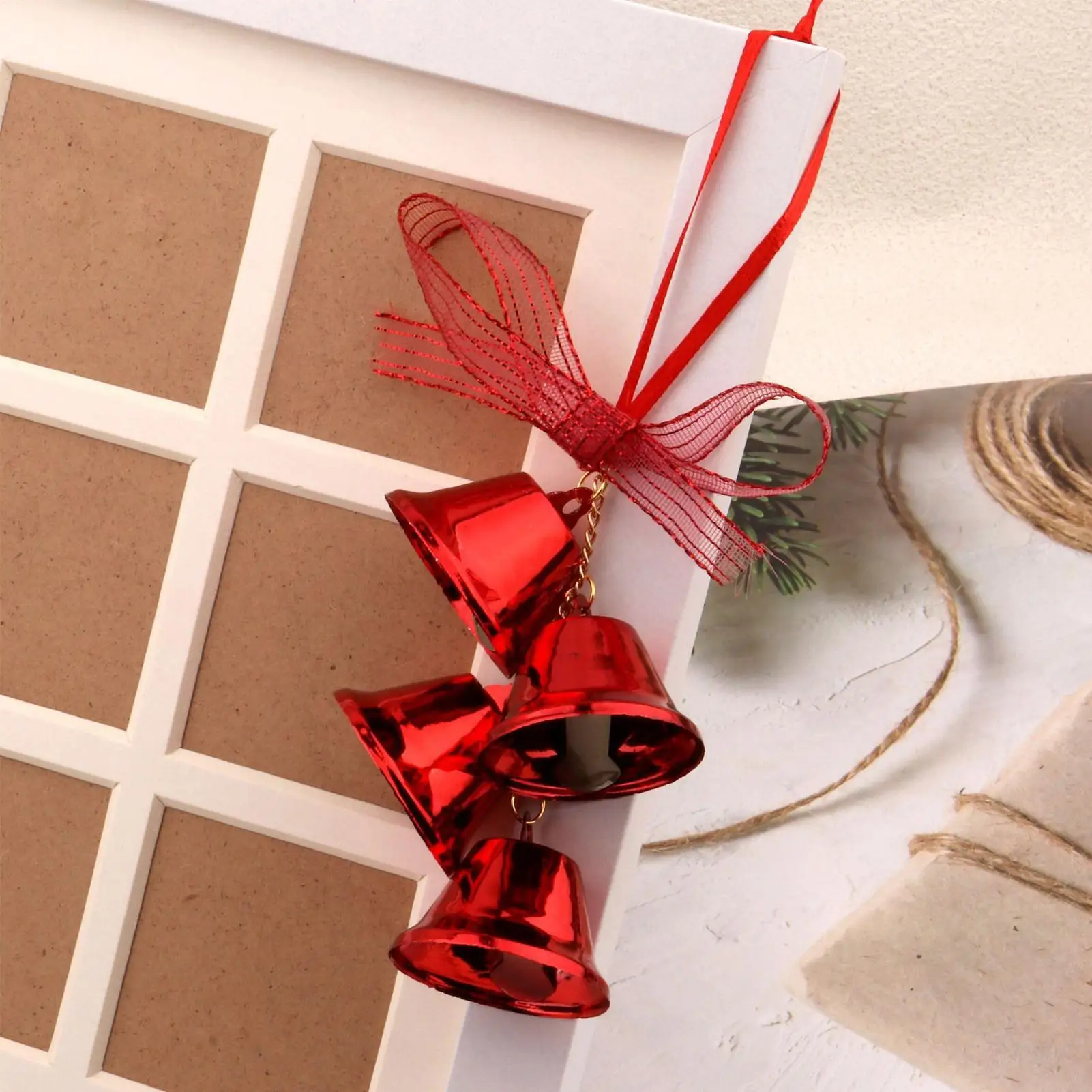 أجراس عيد الميلاد للديكور المعادن زينة عيد الميلاد الزفاف جلجل المعلقات مع القوس لحفل زفاف المنزل مزرعة داخلي