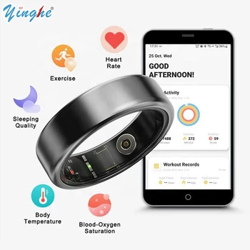 Temperature Blood Oxygen Digital Sleep Ring Tracker Health Fitness Tracking Ring Blood Sugar Sugar Fitness Tracker Smart Ring