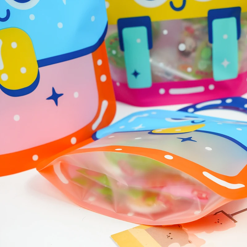 20/50pcs Kindertag Geburtstags feier Geschenk beutel Geschenkt üte Lebensmittel qualität Cartoon tragbare Macaron Farbe Abschluss versiegelung Taschen – Detail 17