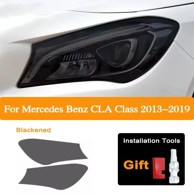 

For Mercedes Benz CLA Class C117 X117 W117 C118 X118 AMG CLA45 Car Headlights Tint Black Protective Film Transparent TPU Sticker