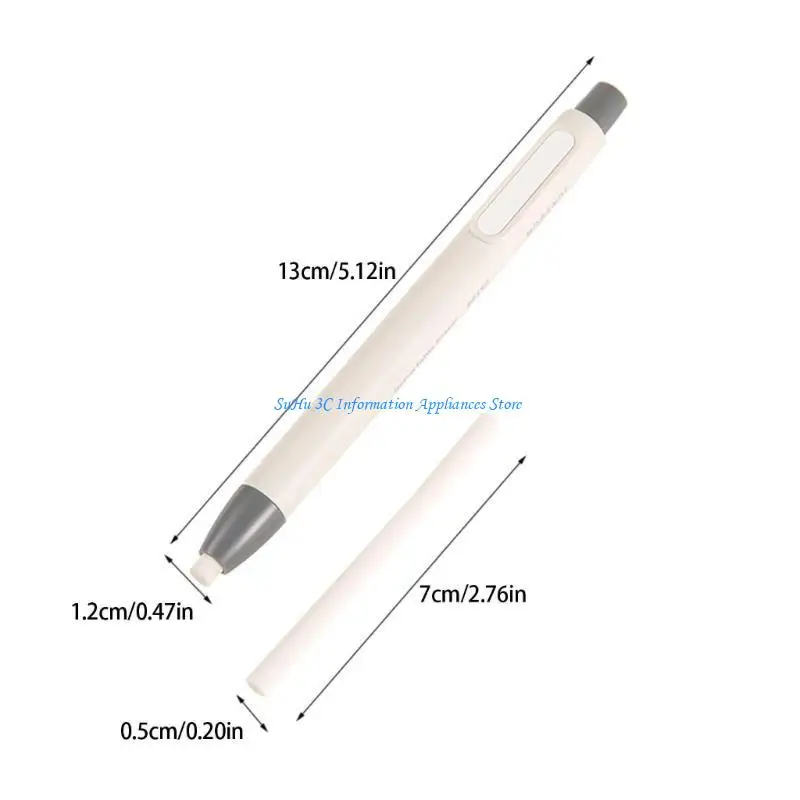  Retractable Pencil Eraser Refillable Press Action Pencil Eraser Easy Erasing for Writing Drawing  Stocking Fillers - Image 6