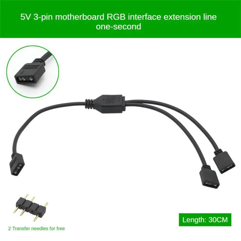 3PIN 12V 4pin PC Motherboard TO AURA RGB FAN SM3P Socket Multi Connectors Cable ASUS