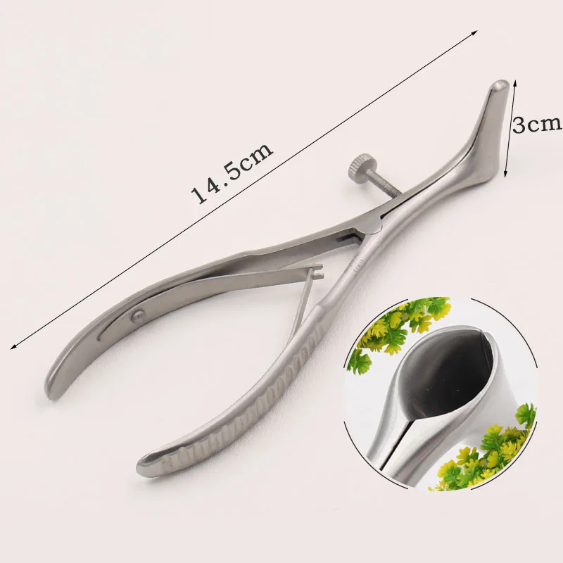 Nose Mirror Speculum Lens Nostril Pliers Nasal Cavity Examination Stainless steel Nasal  Nasal Forceps