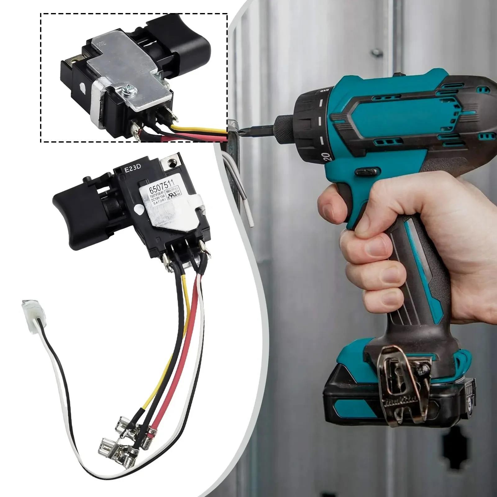 

18V Switch Replacement Compatible with TD152D DTD152 DTD152Z DTD152RME DTD152RFE 6507511 Superior Functionality