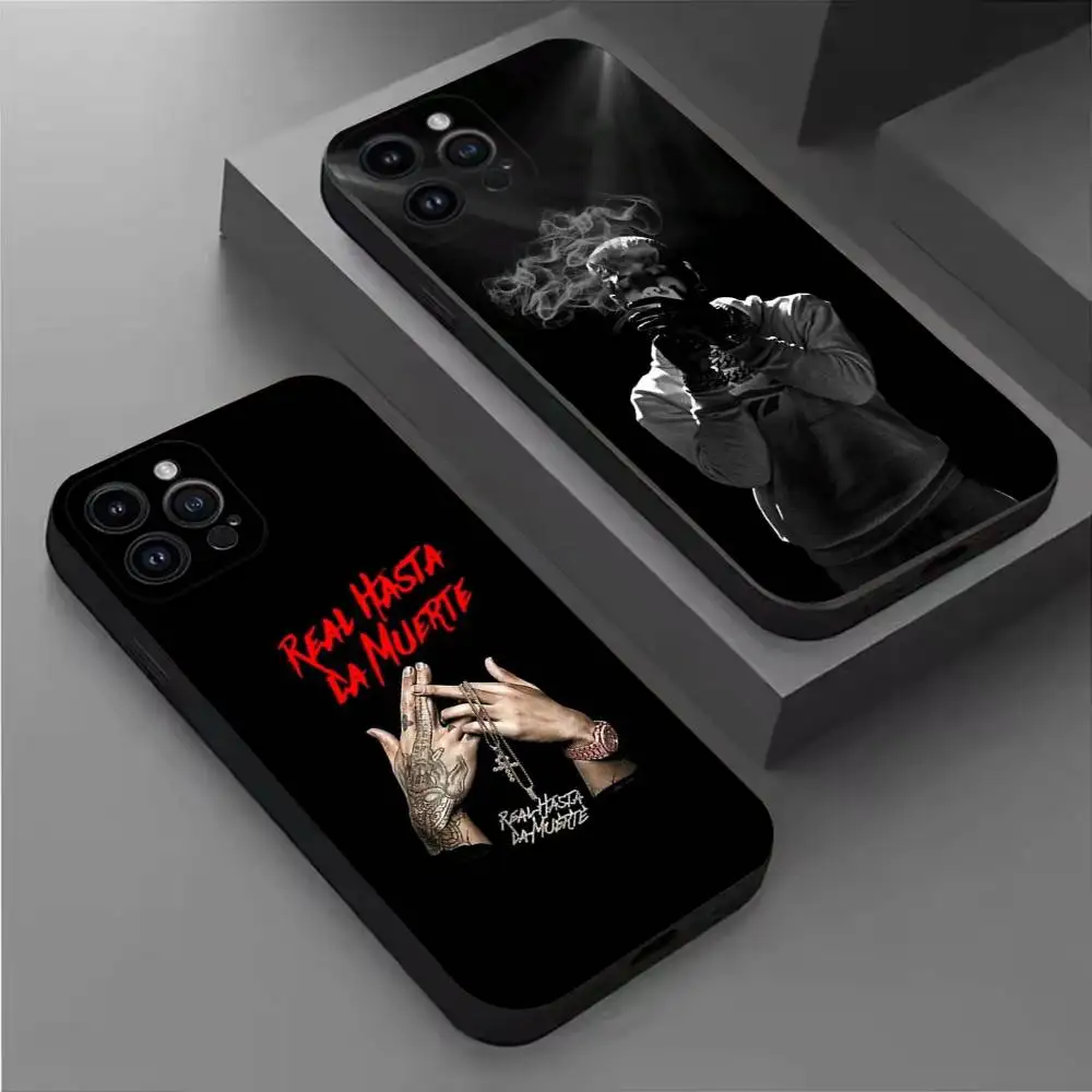 

Anuel AA Real Hasta La Muerte Phone Case For iPhone 16,15,14,13,12,11 Plus,Pro Max,XS,X,XR,SE,Mini,8,7,Soft Silicone Black Cover