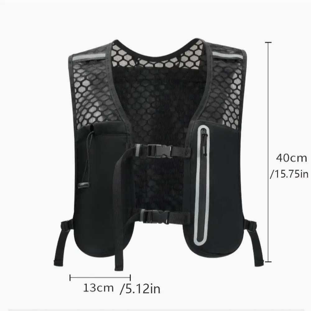 Breathable Hydration Running Vest Lightweight Reflective Design Hydration Vest Sport Bag Convenient Non-Slip Bicycle Bag Vest