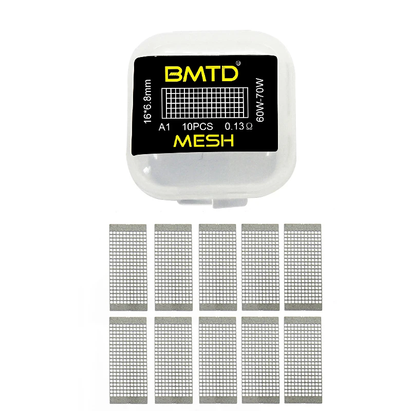 10boxes BMTD PreBuilt Coils A1 NI80 0.13ohm Mesh Coil Meshwork Wire for Hellvape Kylin M PRO  RTA Wotofo Profile RDA RDTA Tank