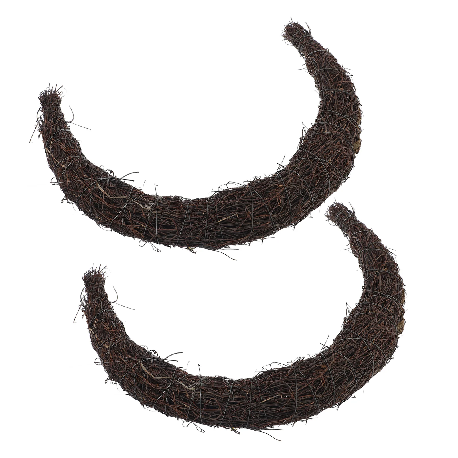 

14Inch Moon Grapevine Wreath Frame Rattan Crescent Vines Wreath Diy Craft Base For Rustic Decor Wedding Easter Seasonal