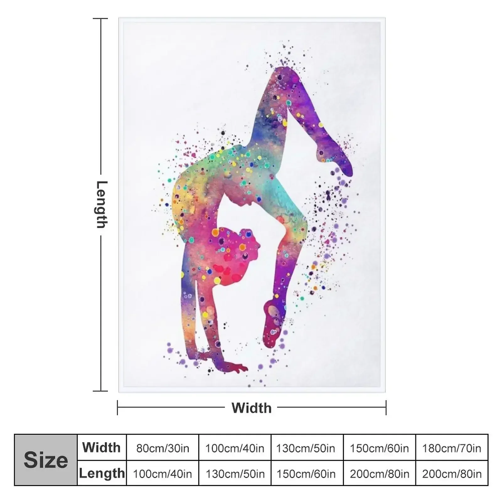 Gymnastics Girl Tumbling Colorful Watercolor Art Gift Throw Blanket Sofa Throw Luxury Brand heavy to sleep Blankets