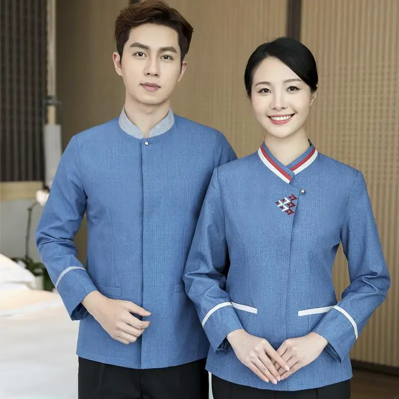 

Униформа для уборщиков гостиниц, с коротким и длинным рукавом, летняя, для мужчин и женщин, для персонала по уборке больничных палат, больших размеров.