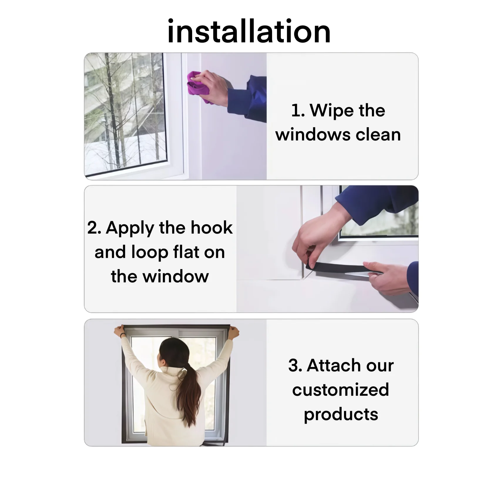  Easy Install Self-Adhesive Mosquito Screen Mesh with Magic Tape, DIY No Drill Anti-Bug Net, Cut-to-Size for Home Windows Doors