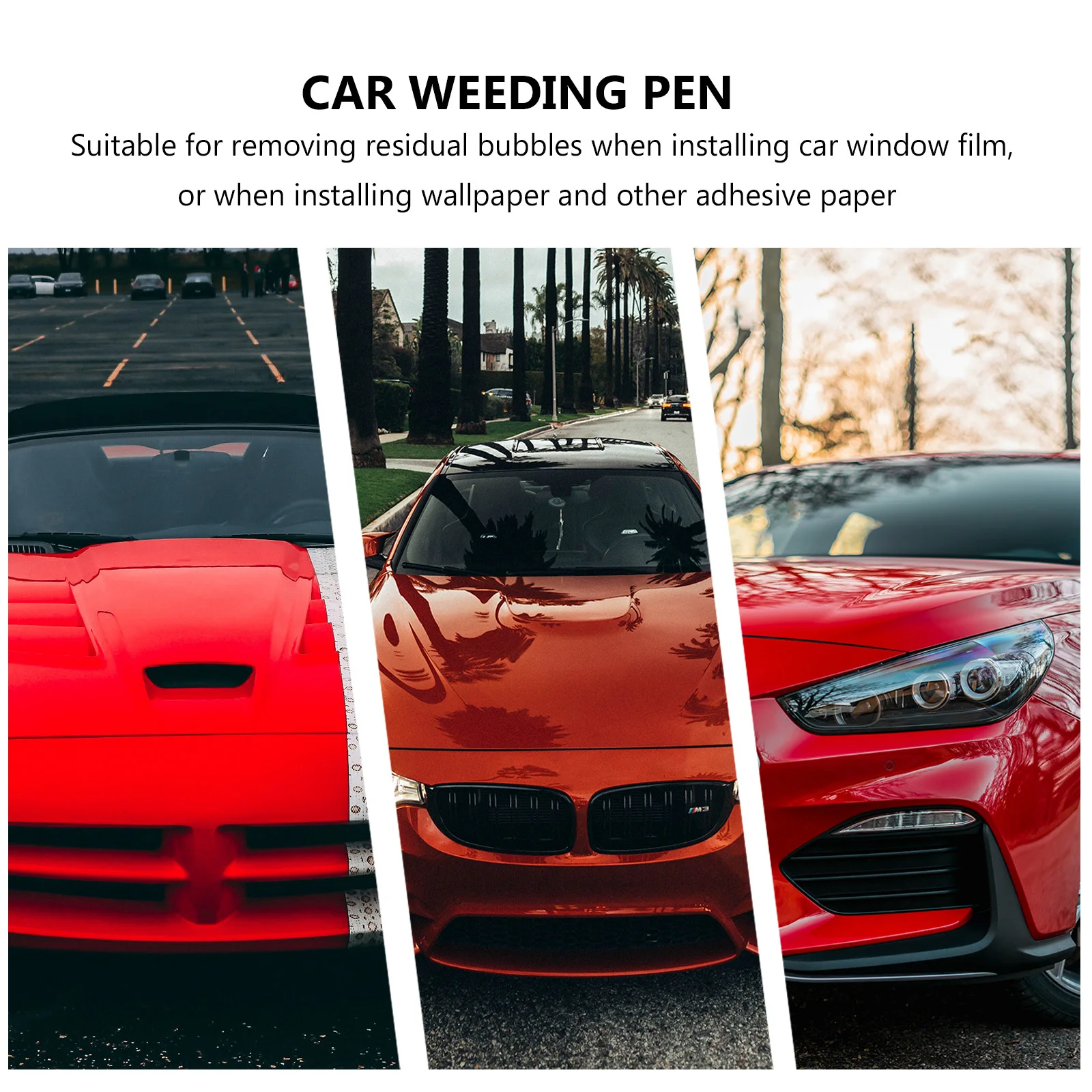 

1Pcs Air Bubble Removal Pen Premium Durable Car Weeding Tool for Vinyl Film Sticker Wallpaper Sparkling Compact Practical