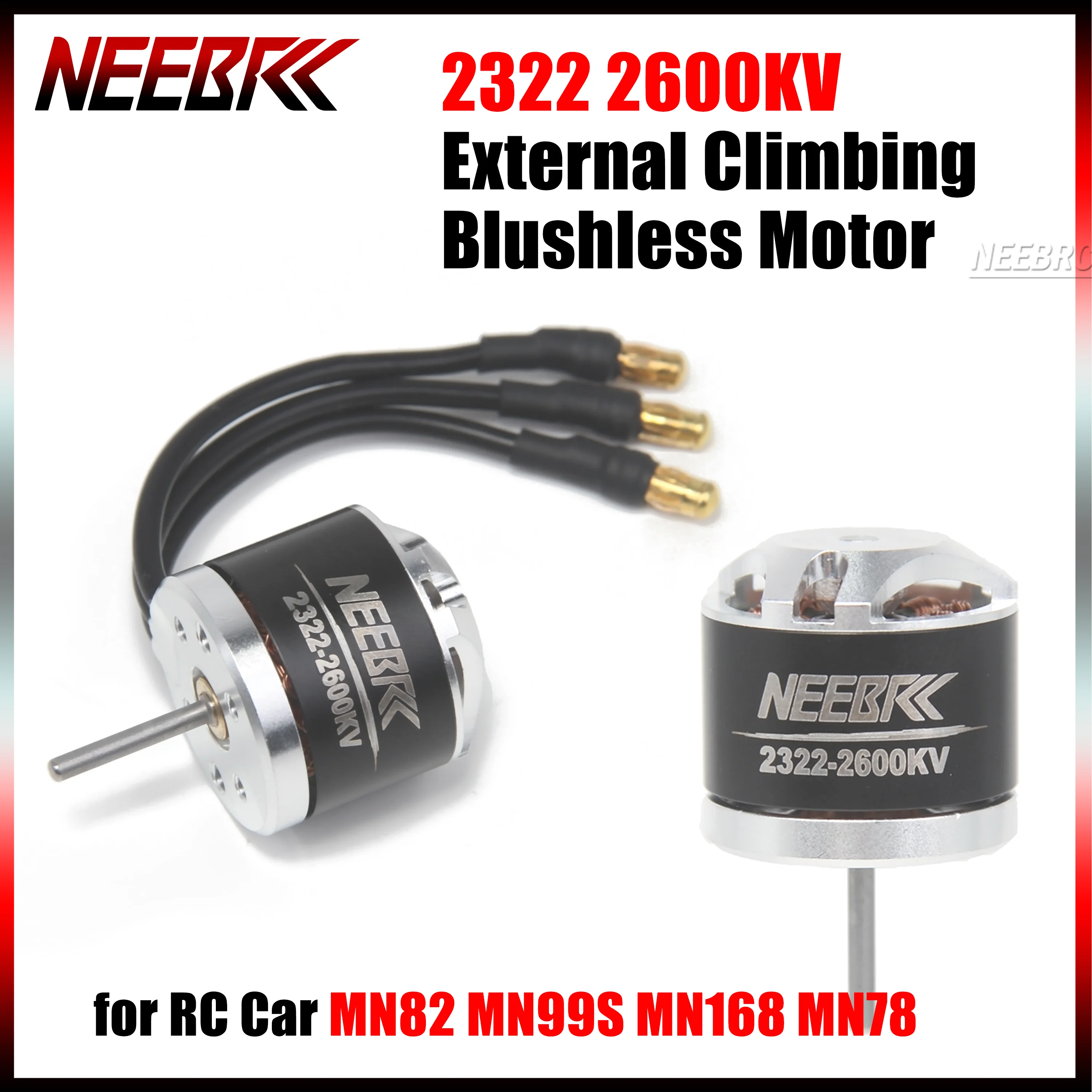 2322 2600KV Outrunner Crawler Bürstenloser Motor für 1/12 RC Auto MN82 MN99S MN168 MN78 280 370 Bürstenmotor Modell Fahrzeugteile