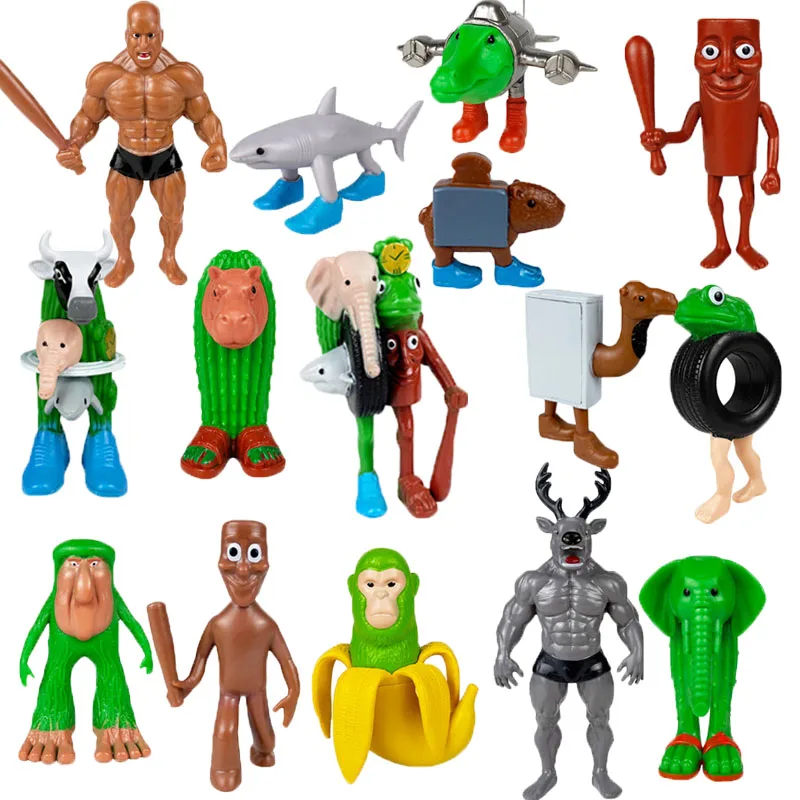 

16Pcs/Set Italian Brainrot Tralalero Tralala Tungtungtung Sahur Figure Toy Doll Shark Crocodilo Brr Brr Patapim Children Gifts