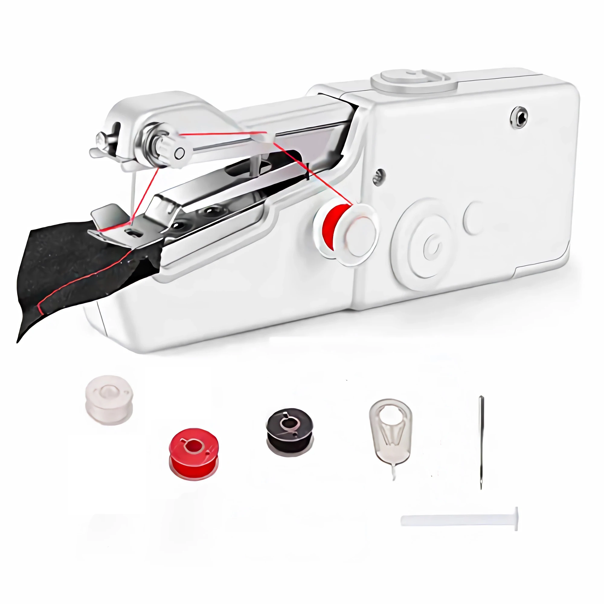 Mini Handheld Sewing Machine, Quick Sewing Portable Sewing Machine, Portable Sewing Machine Suitable for Home - White