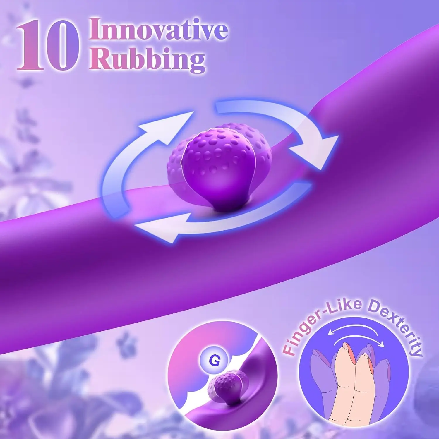 G Spot Rabbit Vibrator 3 in 1 360° Rotation Powerful Clitoral Stimulator Soft Silicone Adults Product Sex Toy for Women Couple view 4