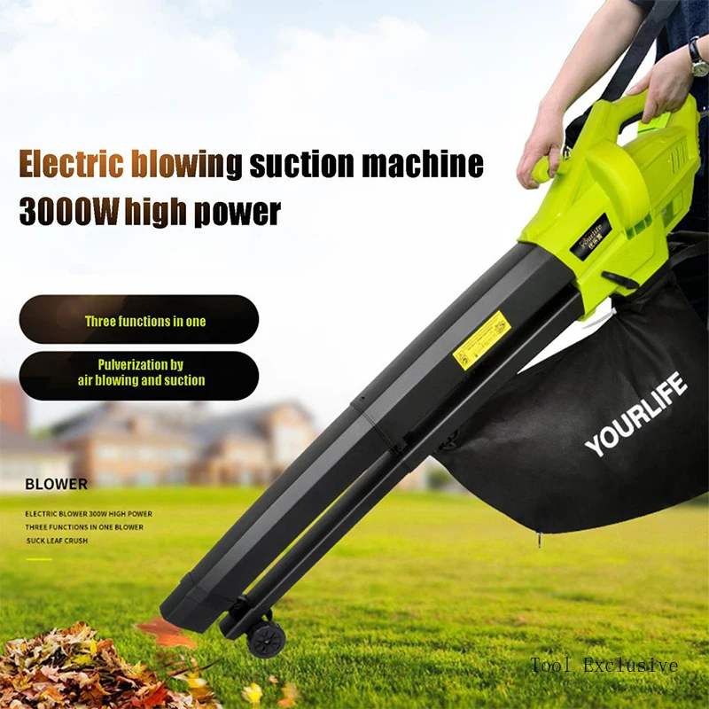 Garden Leaf Blower High-power Portable Garden Leaf Shredder 3 In 1 Garden Leaf Blower 3000W Blower And Suction Dual Purpose Blow